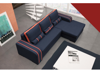 Pohovka rozkládací s funkcí postele, úložný prostorem - rohová sedací souprava, NOVÝ design