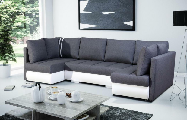 XXL Rozkládací pohovka s jednotlivým designem rohový sedací nábytek nový