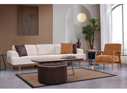 Kompletní obývací pokoj Garnitura designových křesel pro čtyři osoby