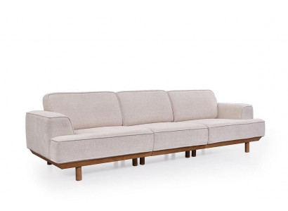 Bílá polstrovaná pohovka obývacího pokoje 4místná luxusní pohovka designový nábytek