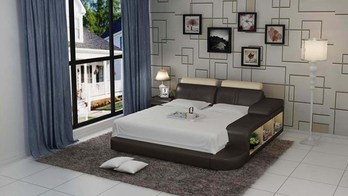 Postel Design Luxus Luxus Postele Kožené Moderní Ložnice 140/160/180 LB8810