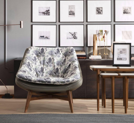 Designer obývací sestava luxusní kožené pohovky textilní křesla 3 kusy
