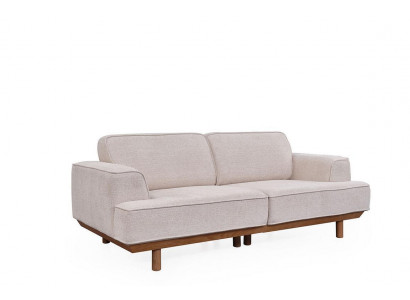 Elegantní pohovka do obývacího pokoje Bílý 3-místný Luxusní čalouněná pohovka Nová