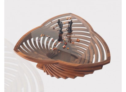 Moderní skleněný stůl od značky Braun, 2x kavový stůl, konferenční stolek, designový stolek