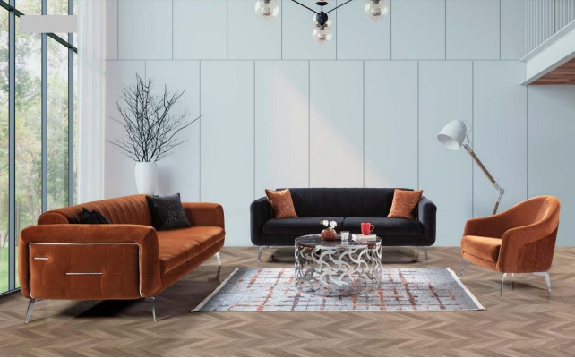Moderní pohovka třímístná - čalouněná designová sedací souprava pro tři osoby - nábytek do pokoje