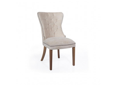 Beige jídelní židle z dřeva čalouněné. Classicke návrhy nábytkových designer.