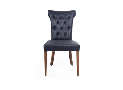Art déco Černá Chesterfield křeslo sezení jídelní židle Designer křeslo jednolůžko
