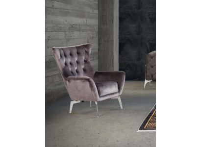 Luxus křeslo jednosedák, designový textilní materiál moderního vzhledu.