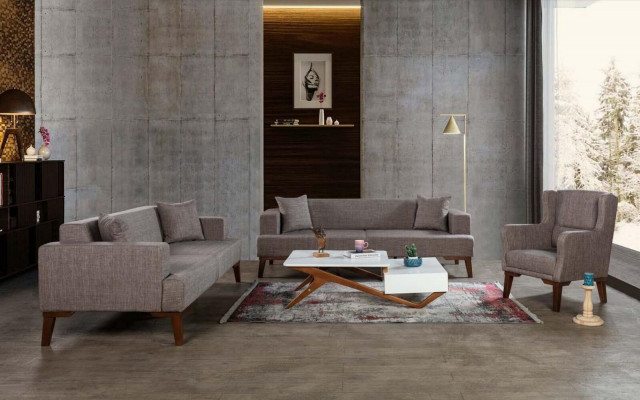 Sofa sestava kompletní sada obývacího pokoje 3místná sedací souprava čalouněná