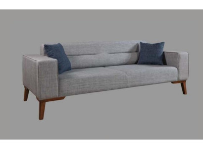 Polster Sitz Couch 3 Sitz Graue Sofa Sofas Couchen Textil Stoff Dreisitzer Stoff