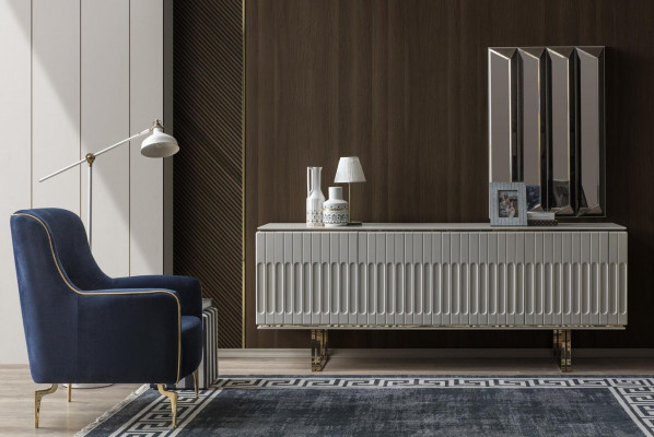 Souprava Sideboard Zrcadlo Komoda Skříň Designér Luxus Skříně Komody Set