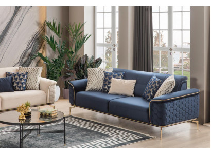 Tříosobová pohovka 3místná luxusní pohovky obývacího pokoje moderní látkový design textilní tkanina