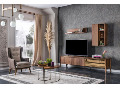 Křeslo se zvětšenými opěrkami, obývací pokoj, luxusní, 1-místné, polyesterové sezení, moderní design, nové.