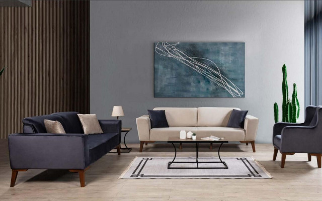 Sofa set 3+3+1 sedadlo Sedací souprava Textil Obývací pokoj