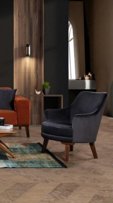 Sofa seta sedací souprava sedací souprava 3+3+1 sedadlo látka 3-dílná souprava pohovka čalouněná textilií.