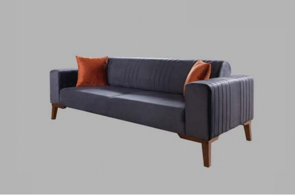 Sofa seta sedací souprava sedací souprava 3+3+1 sedadlo látka 3-dílná souprava pohovka čalouněná textilií.