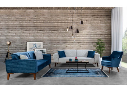 Sofa set 3+3+1 sezení Kompletní sady sedaček a křesel z textilu 3 kusy