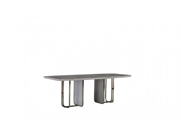 Stůl jídelní bílý stůl luxus jídelna styl elegantní krásný kov moderní.
