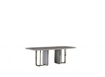 Stůl jídelní bílý stůl luxus jídelna styl elegantní krásný kov moderní.