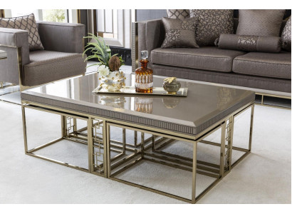 Kávový stůl hnědý Krásný stoly obývacího pokoje Elegantní design stolu Nábytek Luxus Nový