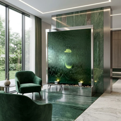 Vodní stěna Vodní sloup Vodopád LED oddělovací zeď Luxusní design