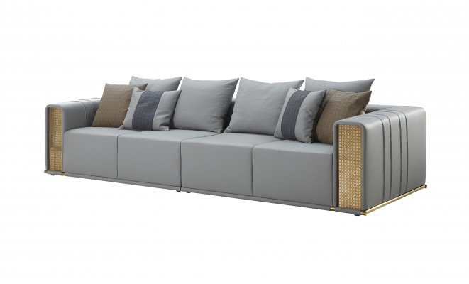 Sedačka 4místná Šedá Luxus Moderní design Nový Kreativní oddělení
