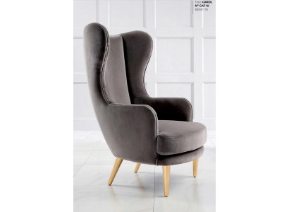 Ohrensessel Sessel Lehnstuhl 1 Sitz Sitz Stoff Luxus Wohnzimmer Modern Grau Neu