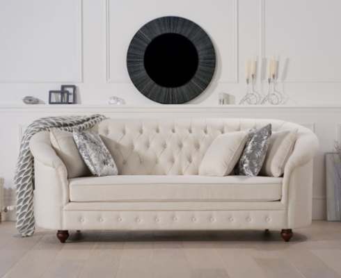 Beige Royal Couch - Luxus nábytek Chesterfield - designový nábytek s polstrováním