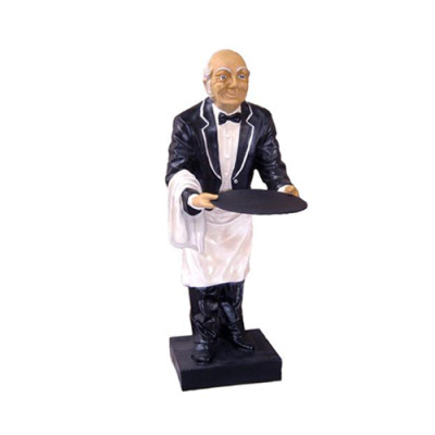 Butler figurka socha figurky sochy skulptura restaurace hotel odkládací číšník nový