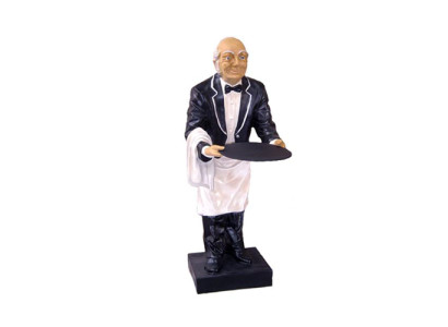 Butler figurka socha figurky sochy skulptura restaurace hotel odkládací číšník nový
