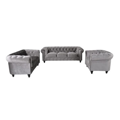 Chesterfield Sofa Couch Polster Stoff Leder Couchen Polster Garnitur 3 Sitzers