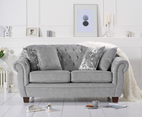 Chesterfield Sofa Couch Polster Stoff Leder Couchen Polster Garnitur 2 Sitzer
