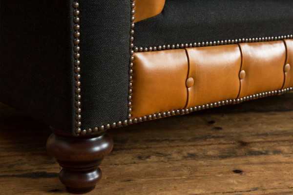 jvmoebel ® Leder Sofa Couch - Design Polster Zweisitzer Couch Garnitur Braun