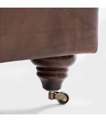 jvmoebel ® Leder Sofa Couch - Design Polster Zweisitzer Couch Garnitur Braun