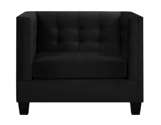 Chesterfield Sessel Kreative Möbel Textil Stoff Schwarz Neu Wohnzimmer