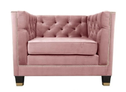 Křeslo Chesterfield textil lila kreativní nábytek nový moderní obývací pokoj