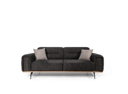 Tkaninová pohovka Design třímístná šedá Pohovka 3M Polštářová pohovka Gauč
