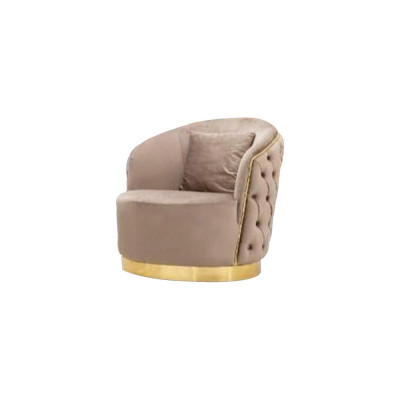Obývací pokoj Návrhář Beige Chesterfield křeslo Čalouněný nábytek Luxusní design