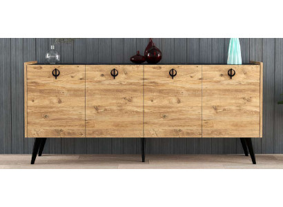 Obývací pokoj Hnědý Komoda Moderní Design Obdélníkový Tvar Police Luxusní