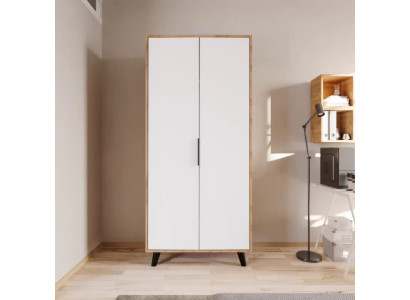 Ložnice Šatník Moderní Design Bílý Hnědý Dvoubarevný Luxus