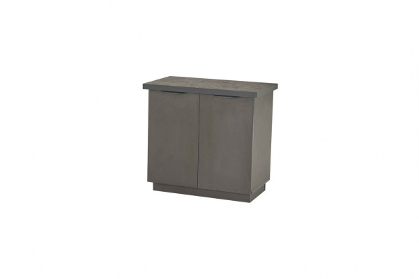 Arbeitszimmer-Set 2tlg Bürotisch Sideboard Braun Grau Zweifarbig Modern