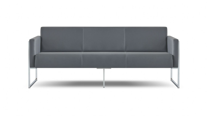 Arbeitszimmer-Set 5tlg 2x 3-Sitzer 2x Sessel Couchtisch Grau Einfarbig