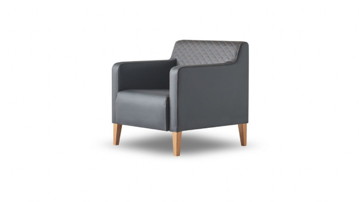 Arbeitszimmer-Set 3tlg 2-Sitzer 2x Sessel Schwarz Einfarbig Wohnzimmer