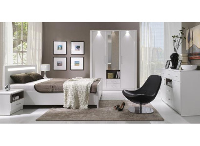 Elegantní bílá postel v rafinovaném moderním stylu ve špičkové kvalitě
