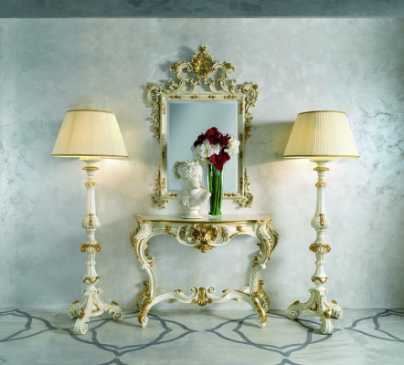 Zrcadlový dřevěný rám Velké zrcadlo na stěnu Klasické designové zrcadlo Baroko SP5020