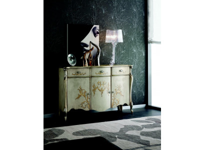 Design nábytek Styl Baroko Komoda Bufet Luxusní Sideboard Dřevo Itálie