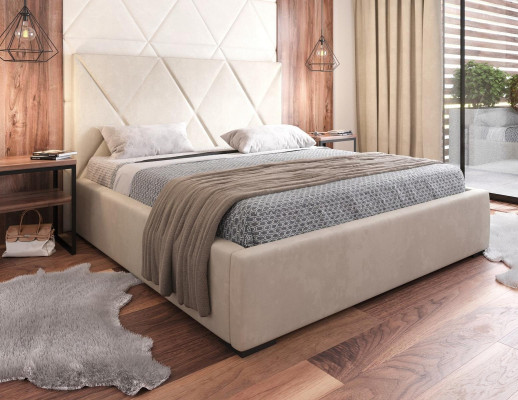 Postel Beige manželská postel Styl Elegatní postel Potah látky Ložnice Moderní Nová