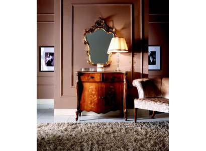 Luxus nábytek - barokní styl, 2 kusy set, komoda s zrcadlem, luxusní dřevo, italský.