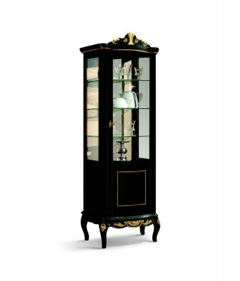 Designer Italienische Schicke Holz Möbel Barock Stil Luxus Schrank Vitrine Wohnzimmer Designér italský elegantní nábytek z dubového dřeva v barokním stylu luxusní skříň vitrína obývací pokoj