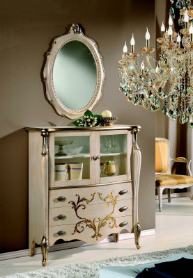 Komoda Sideboard Skříň Regály Italský nábytek Baroko Rokoko Regál Skříně